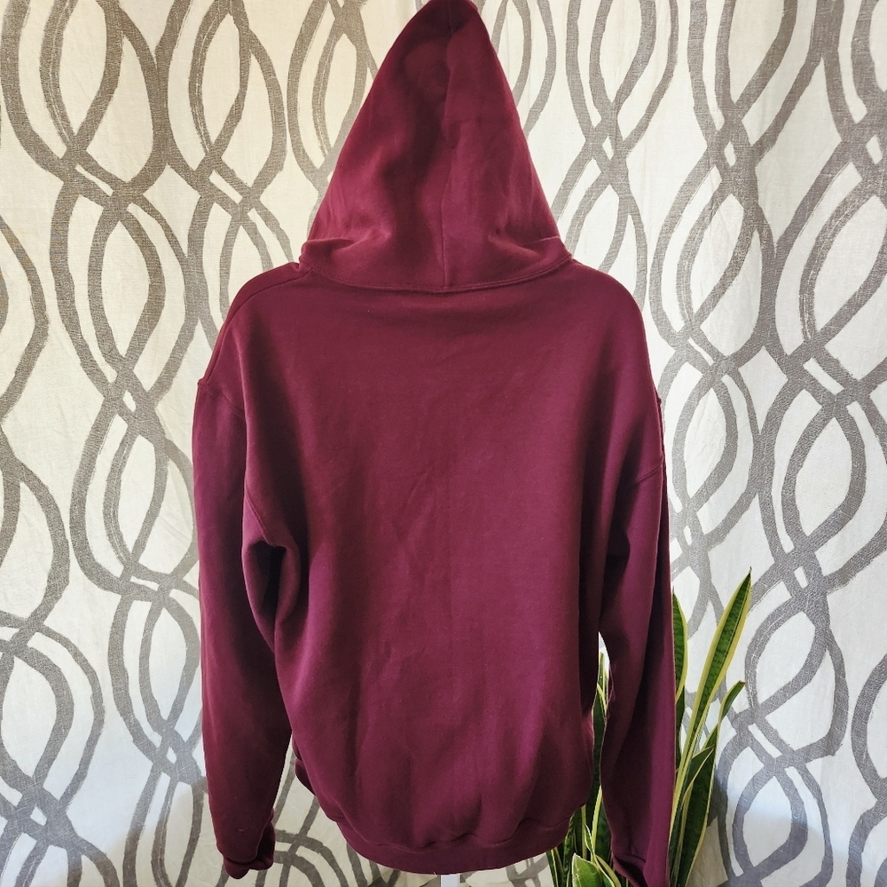 Jerzees Nublend Burgundy Hoodie Size MEDIUM - Picture 2 of 3